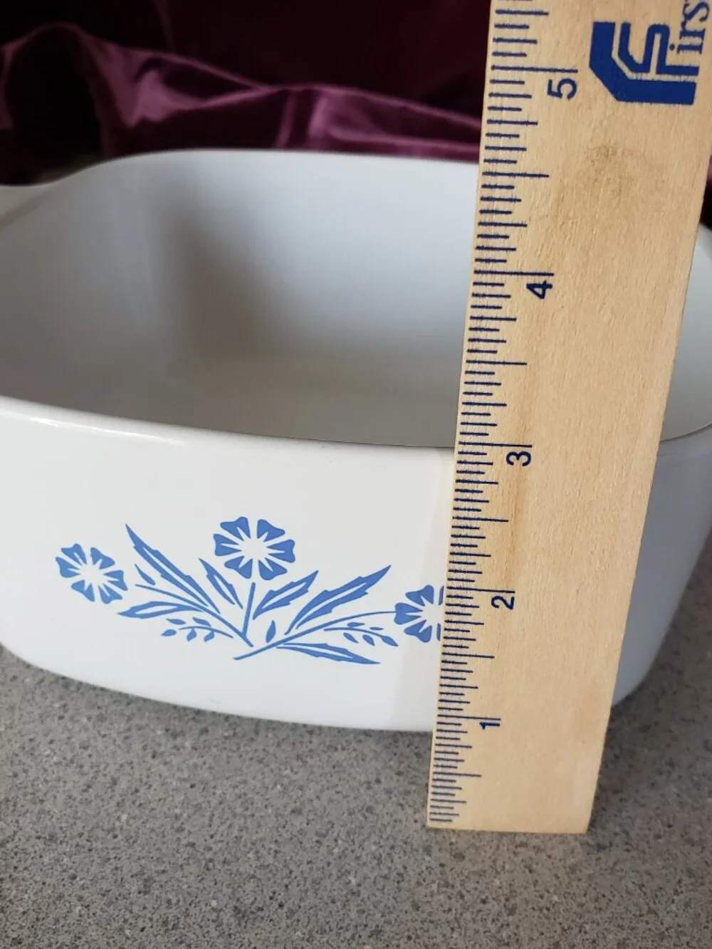VTG CORNING WARE BLUE CORNFLOWER SQUARE CASSEROLE DISH